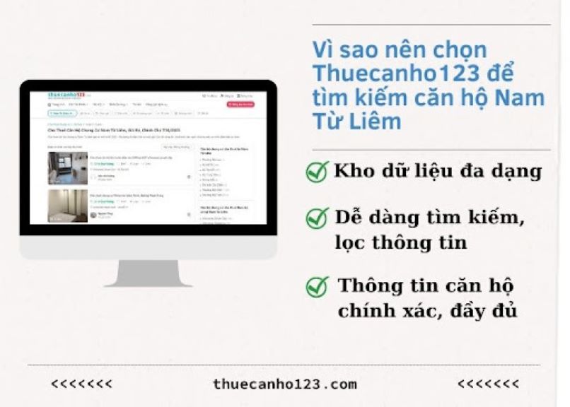 Thuecanho123 có giao diện thân thiện, dễ sử dụng